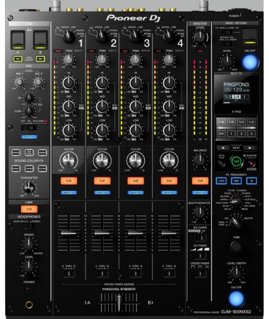 Pioneer DJM-900NXS2 4-channel professional DJ mixer